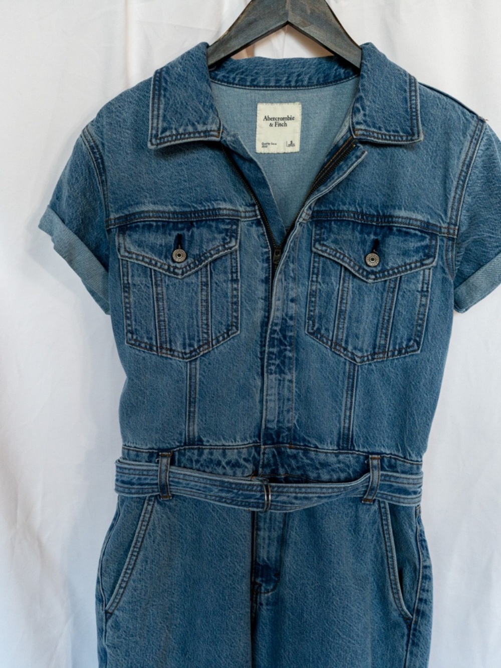 Abercrombie & Fitch Relaxed fit 90's Denim Jumpsuit - Picture 4 of 8